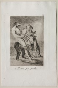 Szeszélyek: Nézd, milyen ünnepélyesek! alkotó: Francisco de Goya