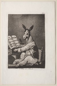 Caprichos: És a nagyapja is az volt. alkotó: Francisco de Goya