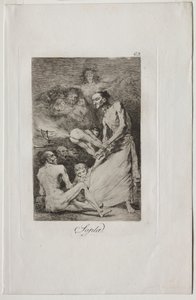 Caprichos: Fújj! alkotó: Francisco de Goya