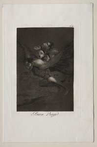 Caprichos: Bon Voyage! alkotó: Francisco de Goya