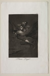 Caprichos: Bon Voyage!. alkotó: Francisco de Goya
