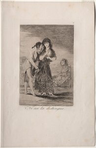 Caprichos: Még így sem tudja kihozni. alkotó: Francisco de Goya