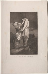 Caprichos: Vadászat a fogakra. alkotó: Francisco de Goya