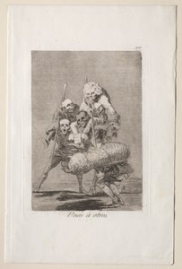 Caprichos: Mit tesz az ember a másikkal. alkotó: Francisco de Goya