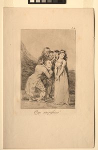Caprichos: Micsoda áldozat! alkotó: Francisco de Goya