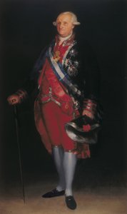 IV. Károly a Guardias de Corps ezredesi egyenruhájában, 1800 alkotó: Francisco de Goya