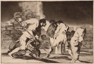 „Kegyetlen bolondság” (Disparate cruel), a „Los Disparates” sorozatból alkotó: Francisco de Goya