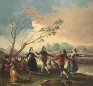 Tánc a Manzanares folyó partján, 1777 alkotó: Francisco de Goya