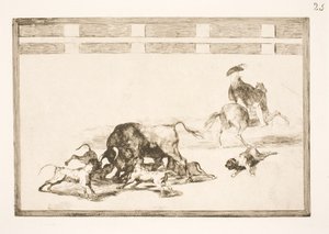 Kifényesítik a kutyákat a bikán alkotó: Francisco de Goya