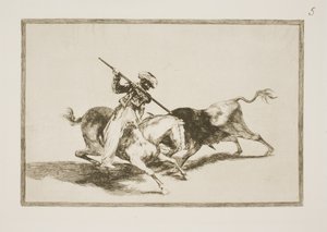 Az ihletett Maurer Gazul az első, aki a szabályok szerint felkarolja a bikákat alkotó: Francisco de Goya