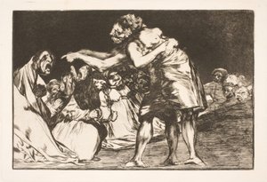Az ostoba házasság (Aki férjhez akar menni, soha nem hagyja ki a lehetőséget, hogy erről meséljen) alkotó: Francisco de Goya