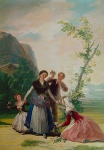 A virág lány vagy tavasz. 1786 alkotó: Francisco de Goya