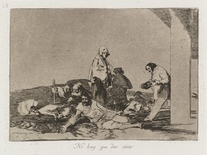 A háború katasztrófái: Pl. 58, Felesleges kiabálni, 1810-1813. alkotó: Francisco de Goya