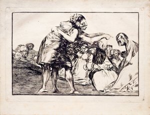 Disorderly Folly a Los Disparates Follies sorozatból, 1815-1819 alkotó: Francisco de Goya