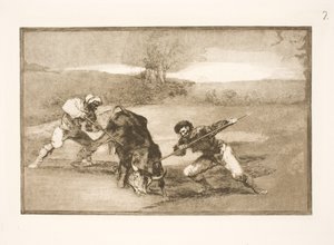 A gyalogos vadászat másik módja alkotó: Francisco de Goya