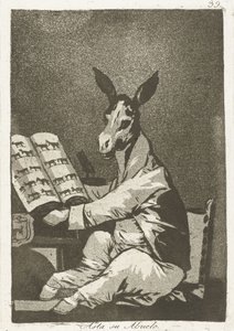 Mint a nagyapja Asta su abuelo (cím a tárgyon) Los Caprichos (sorozat címe) Los caprichos alkotó: Francisco de Goya