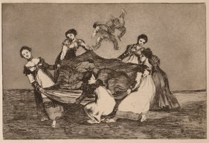 „Női bolondság” (Disparate femenino), a „Los Disparates” sorozatból alkotó: Francisco de Goya