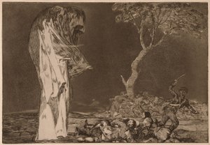 A félelem bolondsága (Disparate de miedo), a „Los Disparates” sorozatból alkotó: Francisco de Goya