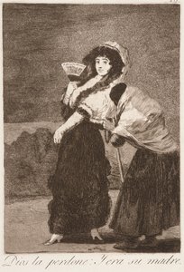 Az ég szerelmére: És épp az anyja volt (Dios la perdone: y era su madre) a „Los Caprichos” sorozatból alkotó: Francisco de Goya