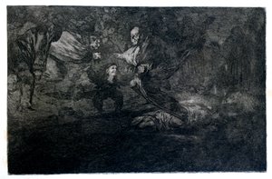Temetési talány, 1819-1823 alkotó: Francisco de Goya