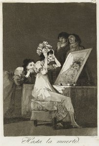Hasta la muerte, 1799 (metszet, száraztű és aquatinta) alkotó: Francisco de Goya