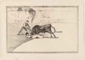 Pepe Illo szerencsétlen halála a Plaza de Madridban (Pepe Illo balszerencsés halála a madridi ringben) alkotó: Francisco de Goya