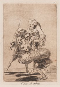 Gúnyos bikaviadal, 18. század vége – 19. század eleje (nyomtatás) alkotó: Francisco de Goya