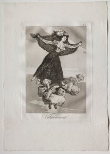 Ochenta Caprichos: Volaverunt, 1793-1798. alkotó: Francisco de Goya