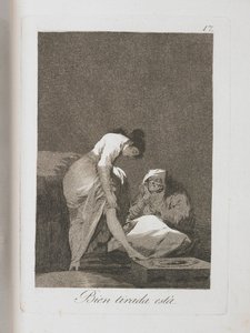 Tányér Los Caprichosból, 1797-1798 alkotó: Francisco de Goya