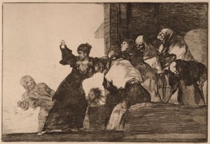 Szegény Bolondság (Disparate pobre), a „Los Disparates” sorozatból alkotó: Francisco de Goya