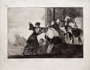Poor Folly a Los Disparates Follies, 1815-1819 című sorozatból alkotó: Francisco de Goya