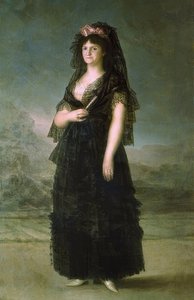 Maria Lusia mantillás portréja. 1799 alkotó: Francisco de Goya