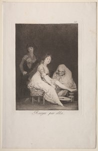 Caprichos: Imádkozik érte alkotó: Francisco de Goya