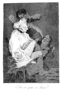 Ez minden bizonnyal képes olvasni, 1799 alkotó: Francisco de Goya