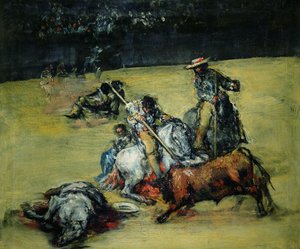 A bikaviadal, 1825 körül alkotó: Francisco de Goya