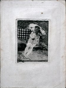 A bűnöző őrizetbe vétele nem igényel kínzást, c. 1810 alkotó: Francisco de Goya