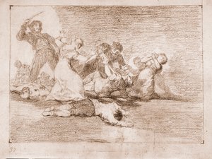 A háború katasztrófái: Hírhedt haszon (Rajz alkotó: Francisco de Goya