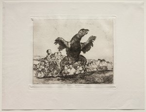 A háború borzalmai: egy húsevő keselyű. alkotó: Francisco de Goya