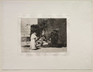 A háború borzalmai: Egy női jótékonysági szervezet alkotó: Francisco de Goya