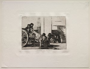A háború borzalmai: szekerek a temetőbe alkotó: Francisco de Goya