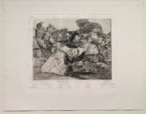 A háború borzalmai: Charlatan műsora alkotó: Francisco de Goya