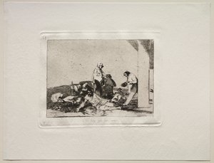 A háború borzalmai: hiába sírunk. alkotó: Francisco de Goya