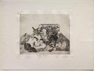 A háború borzalmai: Különös odaadás!. alkotó: Francisco de Goya