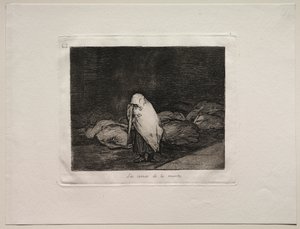 A háború borzalmai: A halál ágyai alkotó: Francisco de Goya