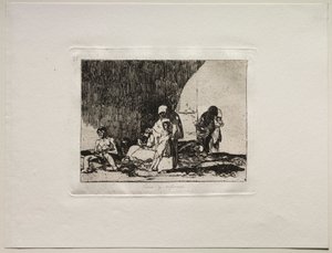A háború borzalmai: egészségesek és betegek. alkotó: Francisco de Goya