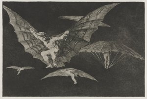 A Példabeszédek: A repülés módja, 1864. alkotó: Francisco de Goya