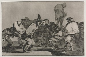 Példabeszédek: Farsangi bolondság, 1864. alkotó: Francisco de Goya
