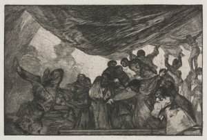 A Példabeszédek: Tiszta bolondság, 1864. alkotó: Francisco de Goya