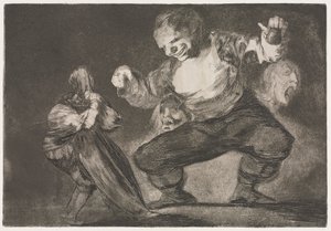 Példabeszédek: Simpleton, 1864. alkotó: Francisco de Goya