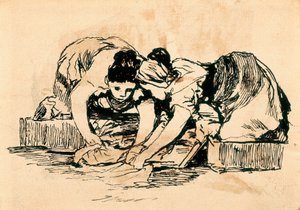 Mosók, 18. század vége – 19. század eleje (rajz) alkotó: Francisco de Goya